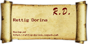 Rettig Dorina névjegykártya